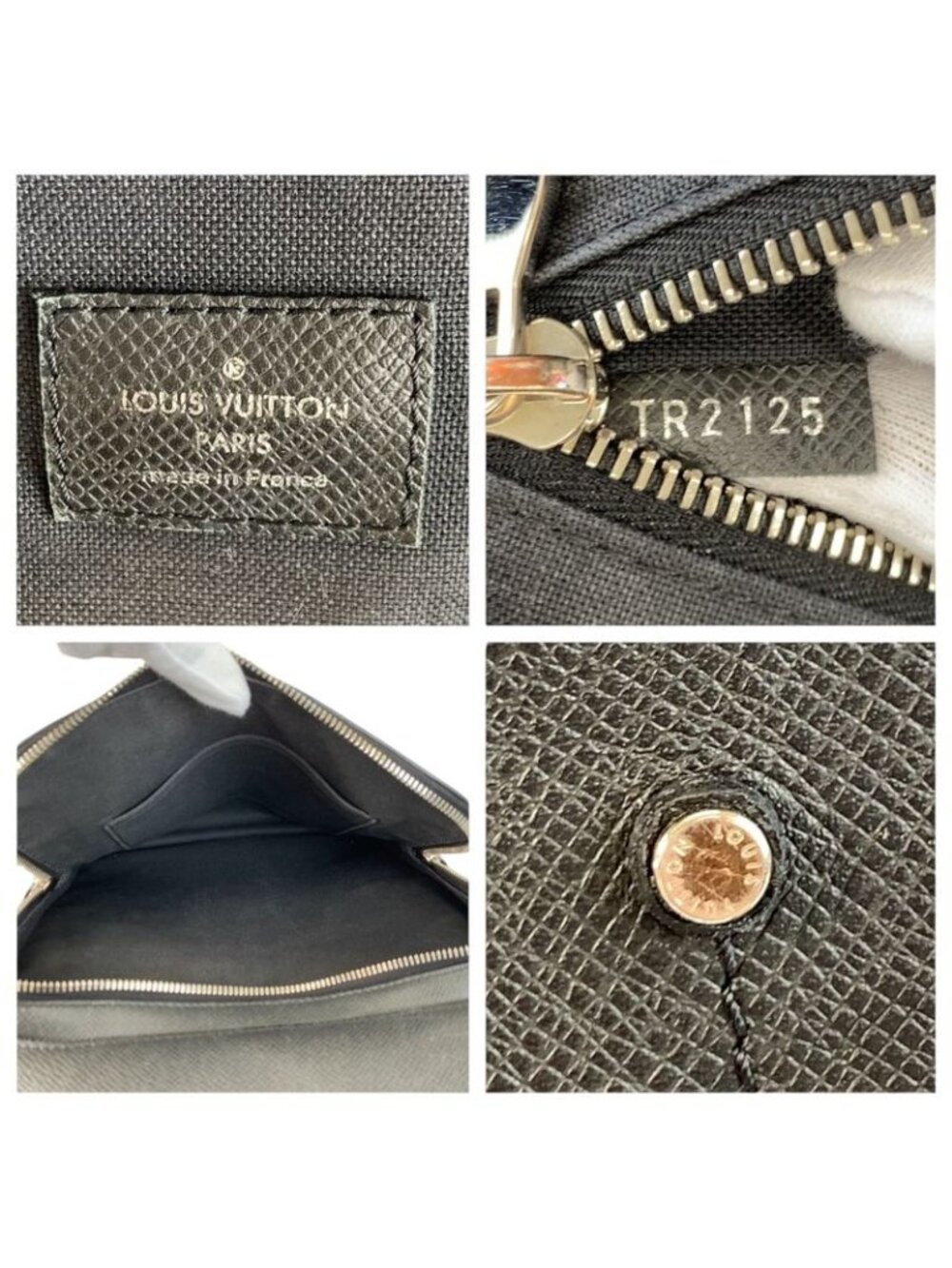 Louis Vuitton Taiga Grigori Ardoise Black Silver Backpack - Picture 3 of 9